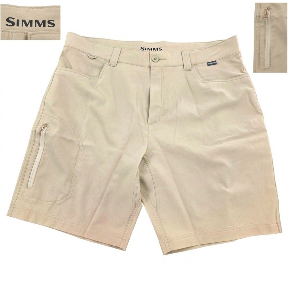 Simms Mens Skiff Shorts 38 Sandbar Fishing Utility Stretch Quick Dry NWT $80
